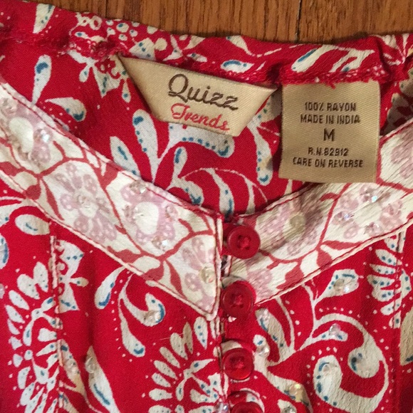 Strappy red and sequined camisole top - Picture 2 of 6